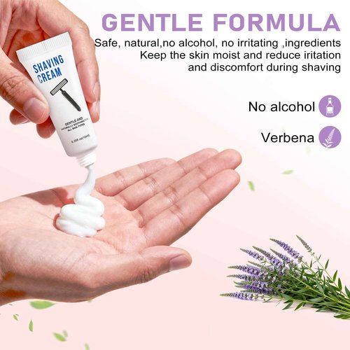 100 Shaving Cream Bulk Travel 10ml/0.35fl oz,Disposable Shaving Cream in Bulk Travel Shave Cream for Hotel Homeless,Verbena