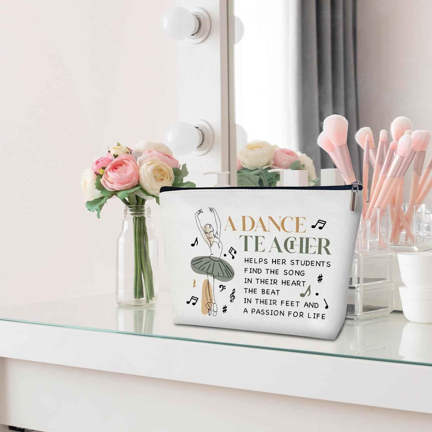 Rizotus Multifunction Makeup Bag Purse - Appreciation Gift for Her, Women, Coworker, Dance Teacher, Dancer, Travel Accessories