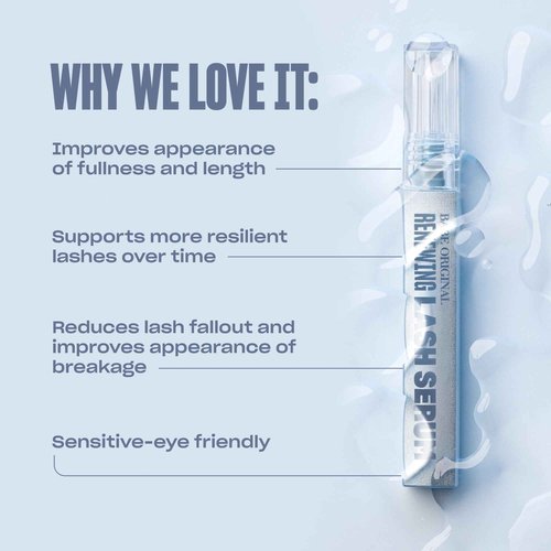 BABE ORIGINAL Renewing Lash Serum – Peptide-Infused Eyelash Serum for Fuller, Longer-Looking Natural Lashes, Lash Enhancing Treatment with Nourishing Botanicals, Cruelty-Free & Gentle, 6mL