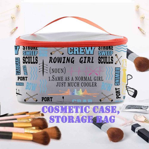 JYTAPP Rowing Cosmetic Bag - Girl Like a Normal Girl But Cooler Makeup Zipper Pouch for Women Girls Competitions Lady Gifts (Cosmetic Organizer Bag)