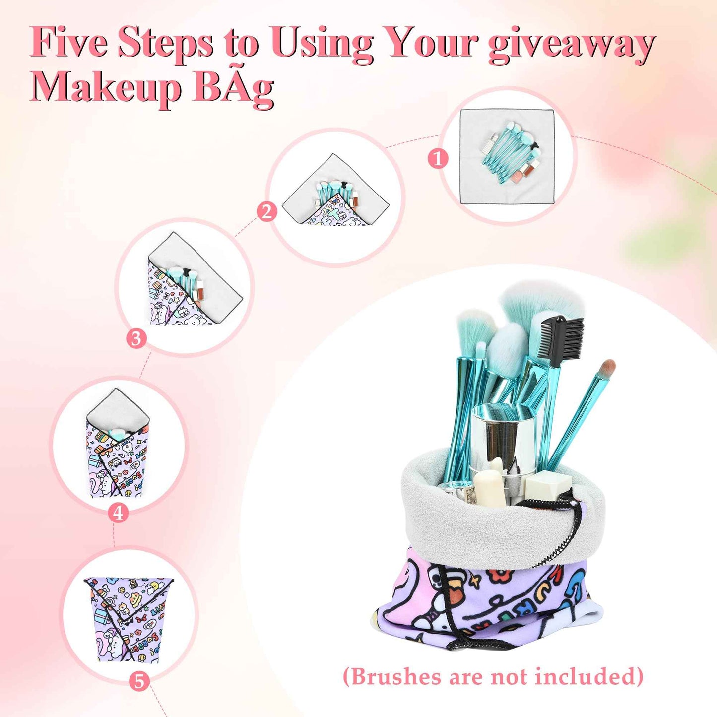 GALHUBIS Makeup Case Organizer,Makeup Train Case, Trays Cosmetic Box Portable, Profesional for Salon Barber,Black Bright Pink