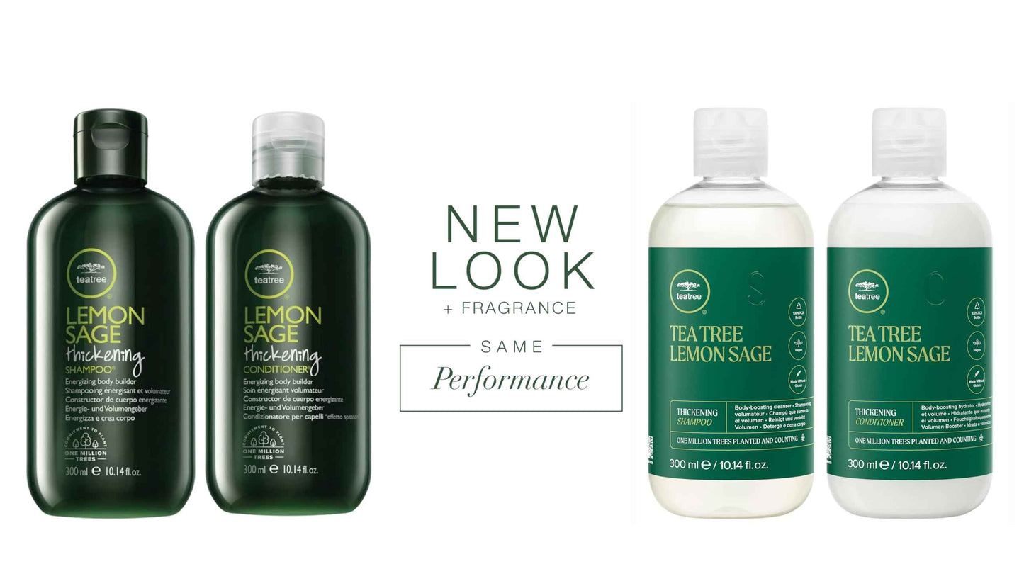 Tea Tree Lemon Sage Thickening Shampoo and Conditioner Set, Builds Body + Boosts Volume, For Fine Hair, 10.14 fl. oz., Set