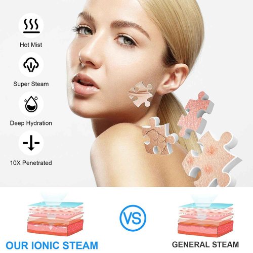 JOSTZHXIN Facial Steamer Nano Ionic Face Steamer with Extendable Arm,Portable Facial Steamer 360°Rotating Nozzle Esthetician Steamer for Personal Care at Home or Salon