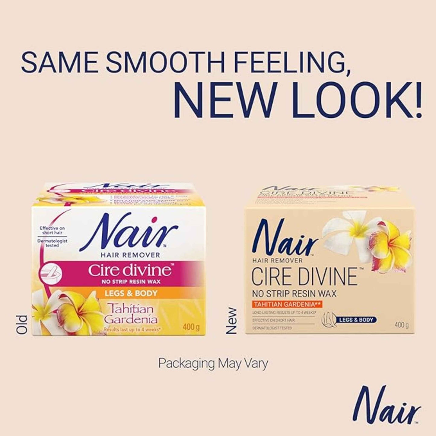 Nair Cire Divine Microwaveable Body Hair Removal Wax Kit (Tahitian Gardenia, 400g/14oz)