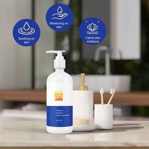 PFB Vanish Ingrown Hair Treatment 8oz. - NEW LARGE SIZE - Razor Bump Treatment for Men and Women. Ingrown Hair Remover-Ingrown Hair Serum. Razor Burn and Ingrown Hair Treatment 8oz