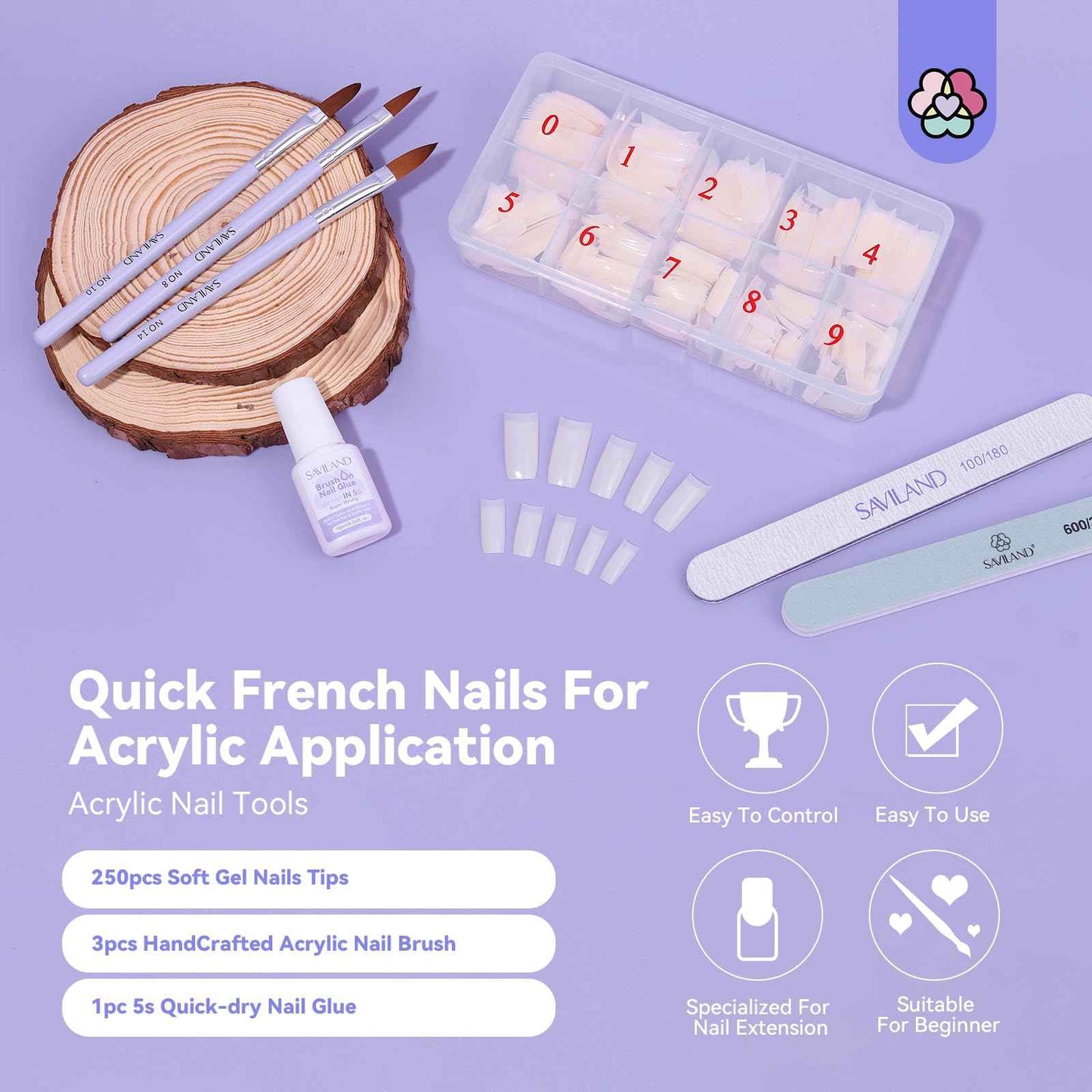 SAVILAND Acrylic Nail Kit Full Kit with Everything