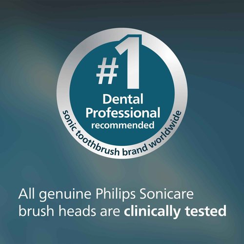 Philips Sonicare A3 All-in-One - Genuine Replacement Electric Toothbrush Heads, Black, 4 Pack One Year Supply, HX9094/95