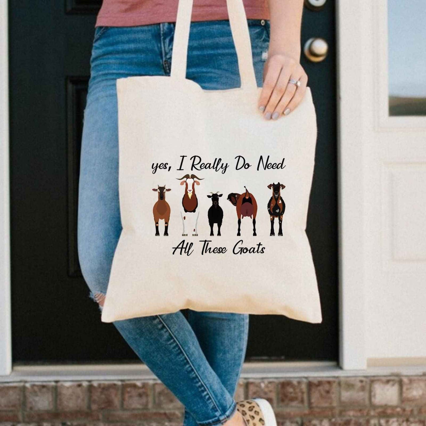 XYANFA Funny Goat Makeup Bag Goat Related Gift Yes I Really Do Need All These Goats Makeup Zipper Pouch Bag (yes Need Goats tote bag)