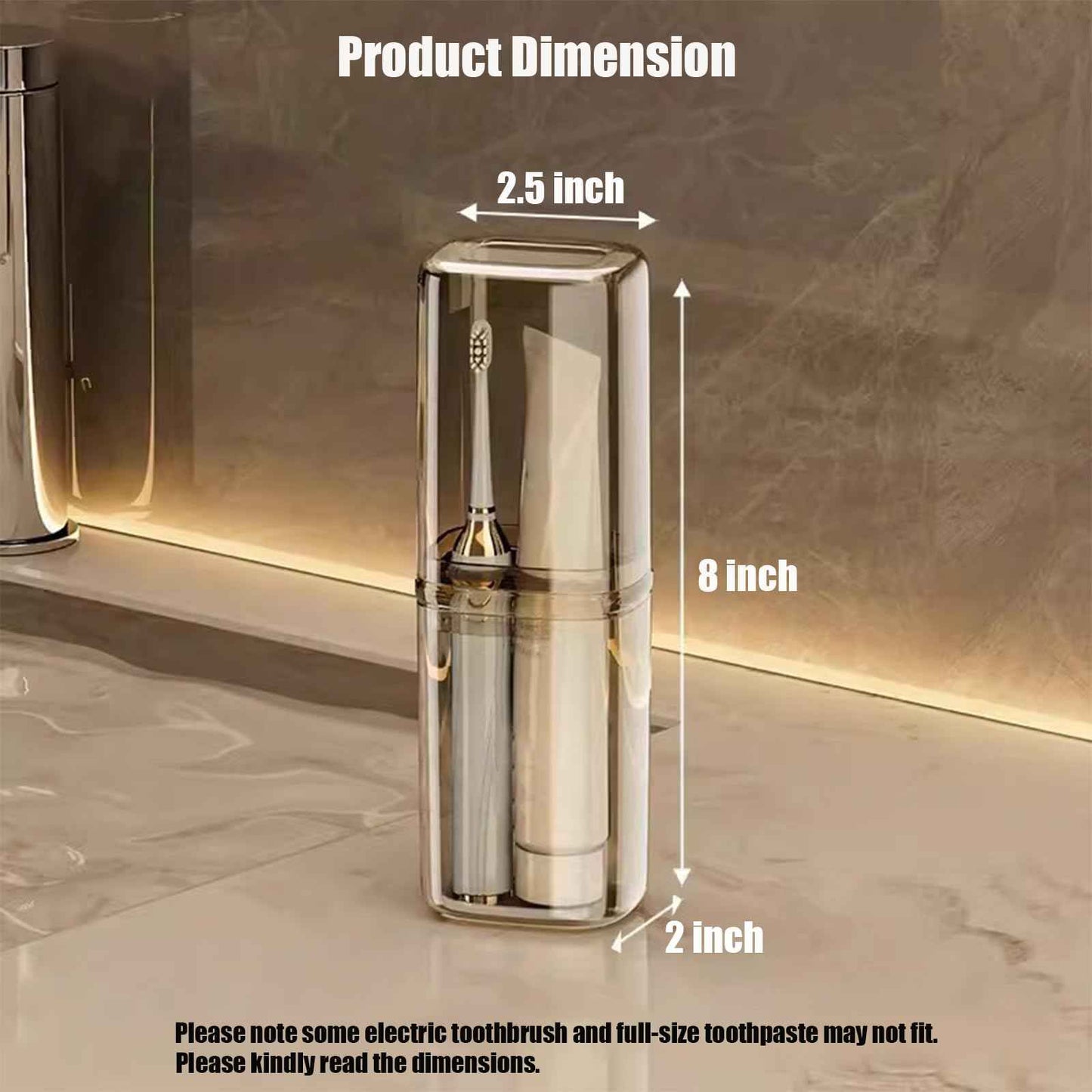 2Pcs Toothbrush Cup Toothbrush Travel Case, Travel Toothbrush Holder Case with Cover Portable Multifunctional Toothbrush Cover, Suitable for Travel Business Camping Bathroom School or Daily Uses