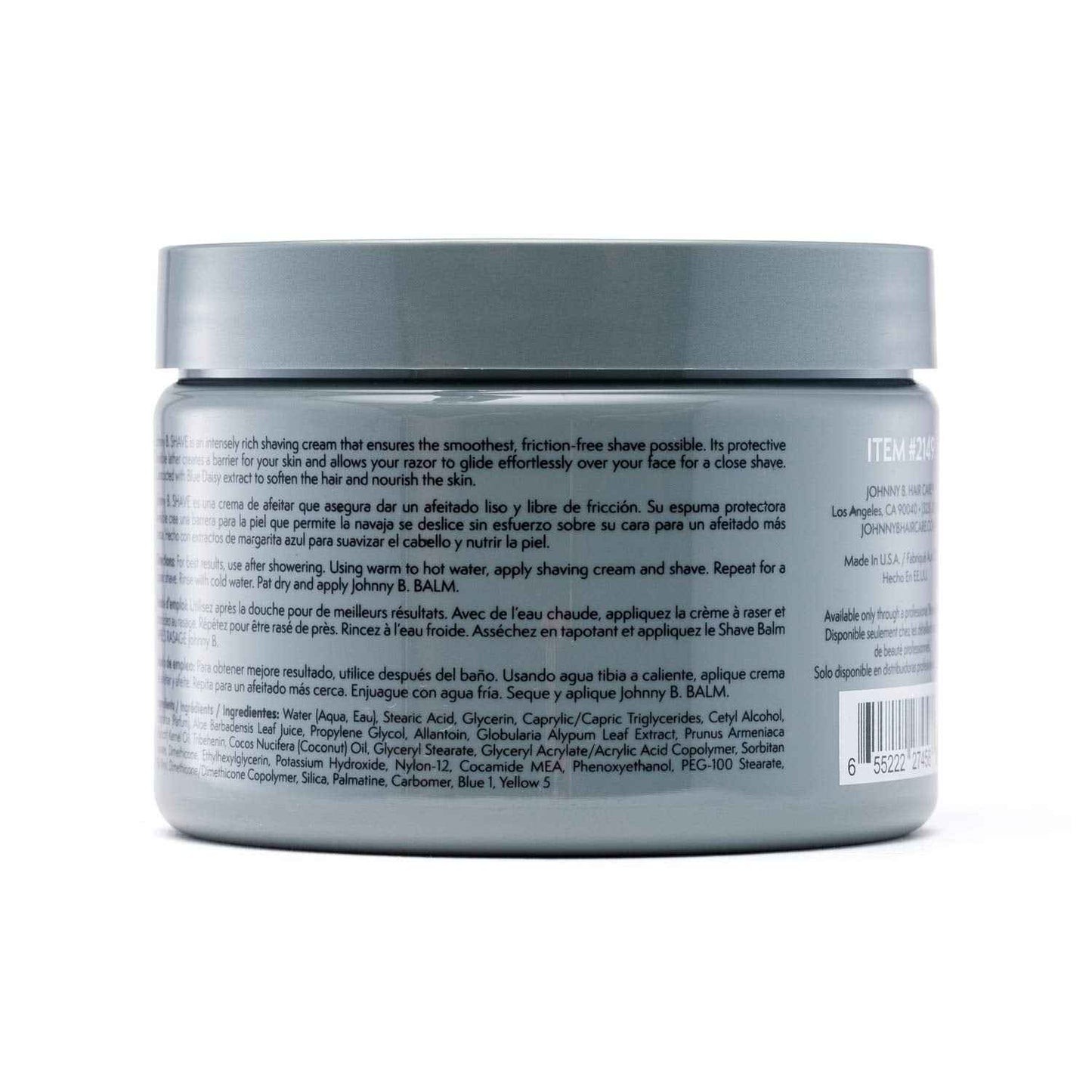 JOHNNY B. Premium Men's Shave Cream 12 oz.