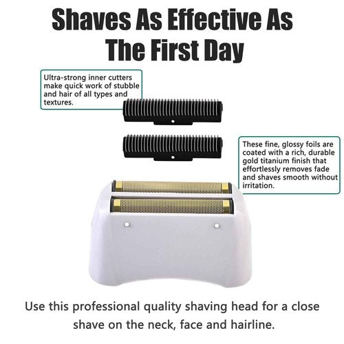 Foil Shaver Replacement Fit for Andis Model TS-1 TS-2 17150 17200 17235 Pro Foil Shaver, Replaces #17155 17160 17280 Foil and Blades -Profoil Lithium Shaver Head Parts- Hypoallergenic Gold Foil-3 Pack