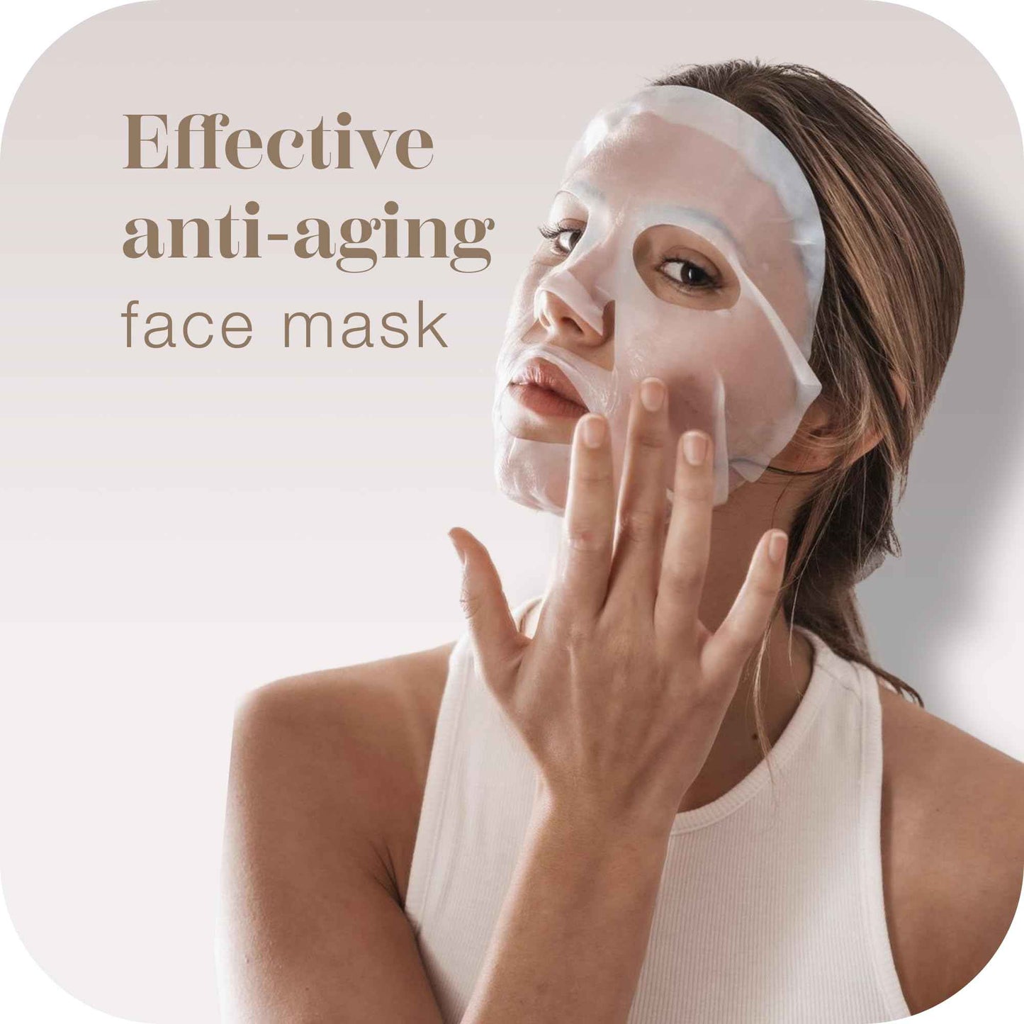 InfiniteAloe Biocellulose Fiber Face Mask, réparneu Revive Anti Aging Face Mask