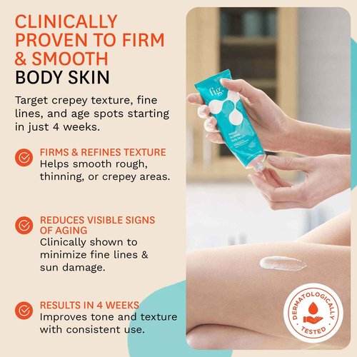 Fig.1 Retinol Body Serum – Advanced Skin Booster for Crepey Skin, Stretch Marks, Anti-Aging & Dark Spots – Glowing, Non-Greasy Retinoid Treatment with Niacinamide, Vitamin C & Retinol – 3.4 oz