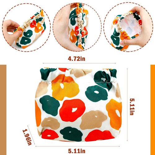 5 Pcs Small Makeup Bag Mini Pouch Waterproof Drawstring Pocket for Lipsticks Daily Saving Women & Girl Gift (13.7 * 17.7 * 21.7inches)