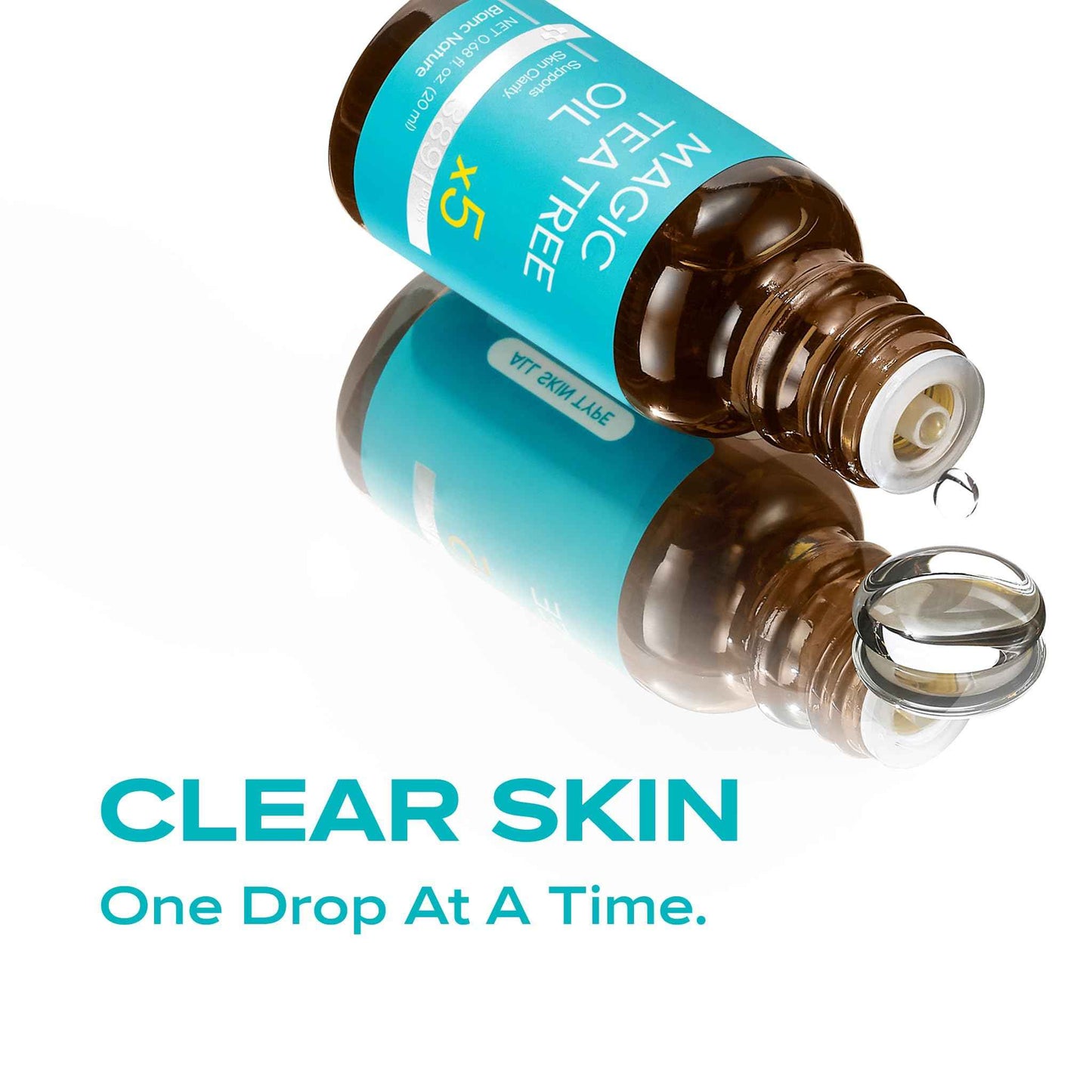 BLANC NATURE – Magic Tea Tree Oil for Face, Clarifying Facial Oil for Oily & Sensitive Skin, Lightweight Daily Care with Tea Tree, Skin-Balancing Vegan Korean Skincare, 0.7 fl oz