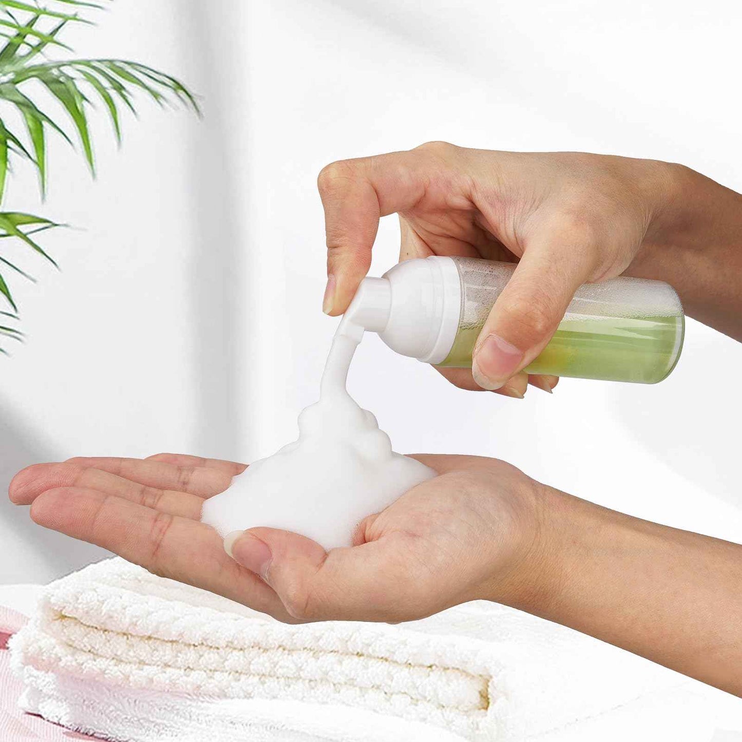 Cosywell Foam Soap Dispenser 2oz 10 Pack TSA Approved Empty Travel Pump Dispenser for Hand Soap Foaming Lash Shampoo for Cleanser, Dispenser(10Clear)