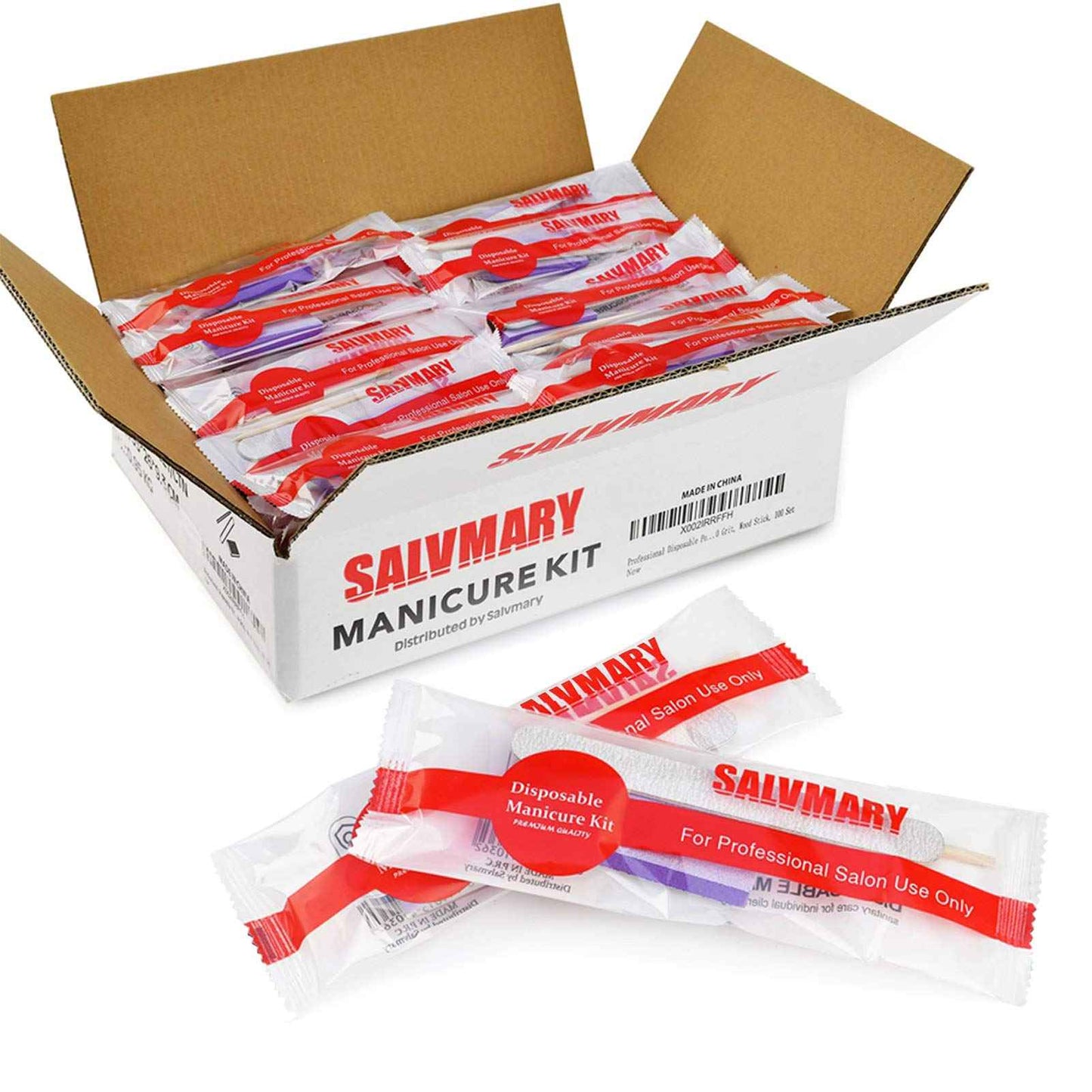 Disposable Pumice Pads Foot Scrubber Sponge Pedicure Stone & Professional Disposable Manicure Kit Bundle