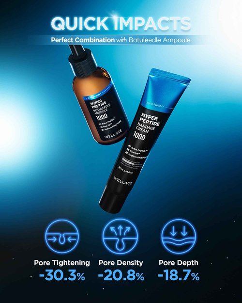 WELLAGE Hyper Peptide Bandage Cream - High-Peptide with Hypoallergenic Salmon DNA PDRN Panthenol Ceramide, Advanced Anti-Aging Korean Face Cream, Pore Elasticity, Plumping, Evens Texture, 1.69 oz