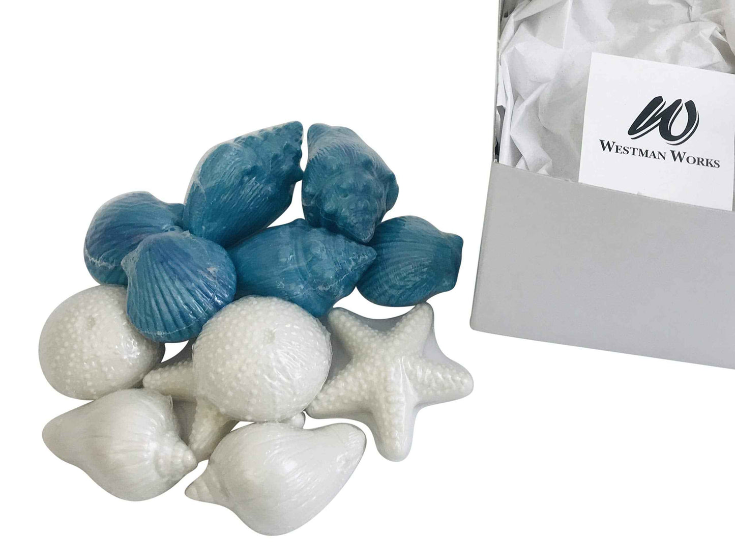 Westman Works Nautical Sea Soap Set One Dozen Assorted Novelty Beach Shapes, Pack of 12