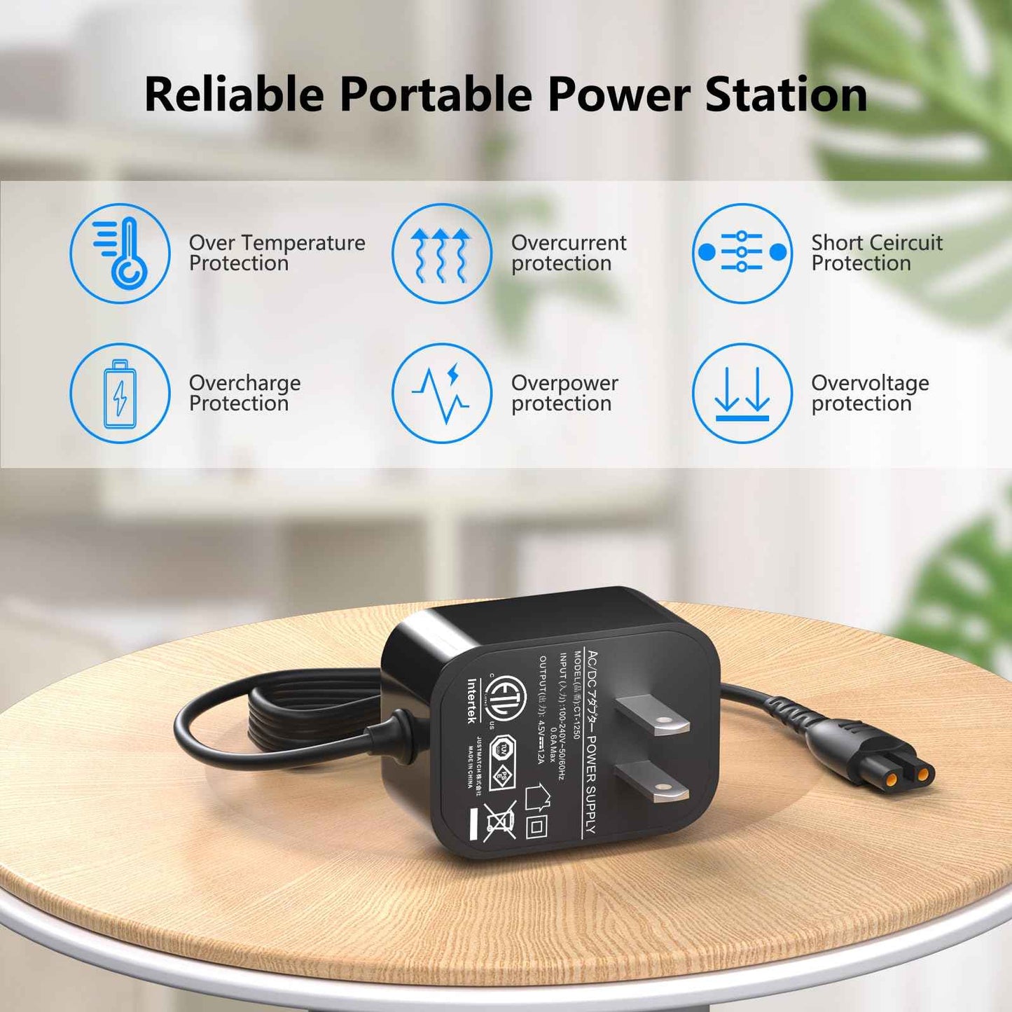 VHBW 4.5V Charger Compatible with Andis 73000 Envy SPA045120DU 73102 73105 73106 73005 73010 73045 73060 73095 77511 73500 73035 LCL-2 Cordless Clipper