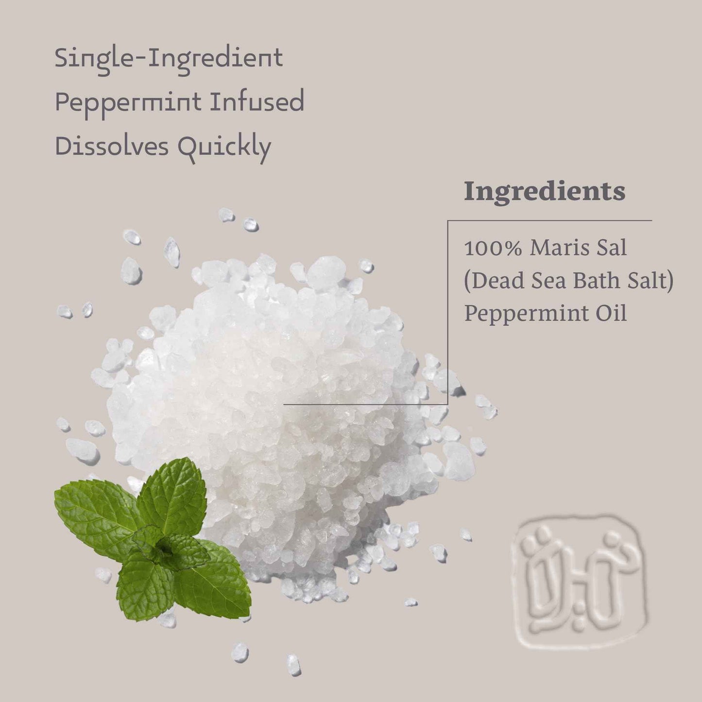 Numeira Dead Sea Salts for Soaking - Relaxing Salt Bath Soak for Body Rejuvenation - 100% Natural Coarse Dead Sea Salt Bath Salts for Women & Men w/Peppermint Essential Oil (2.2 lb)