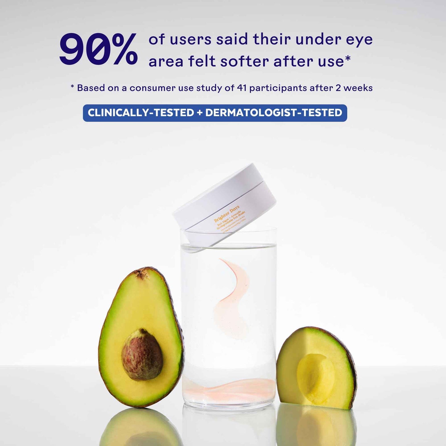 Three Ships - Brighter Days Red Algae + Avocado Eye Masks | Depuff, Hydrate, Refresh Under Eye Skin | Cruelty-Free, Vegan, Paraben-Free, Sensitive Skin Safe (30 Sets | 2.96 oz)