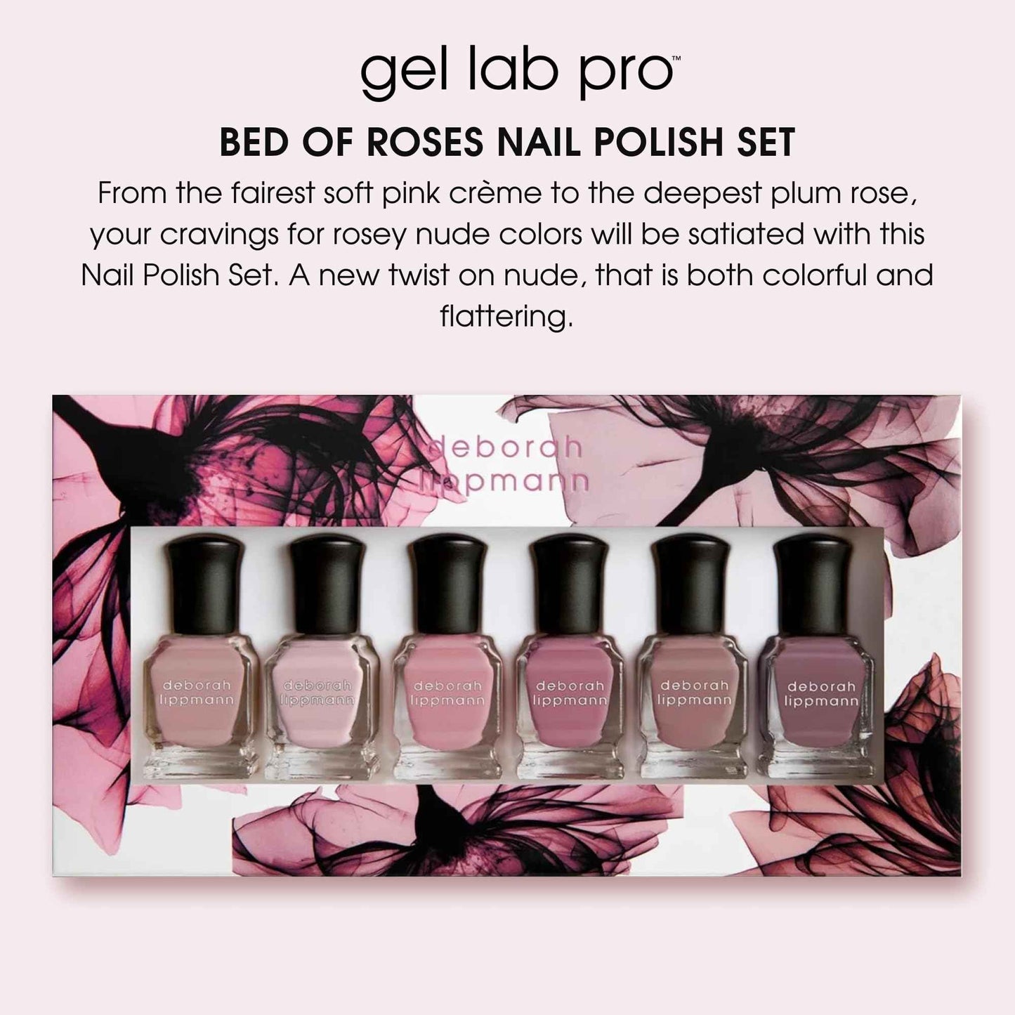 Deborah Lippmann Gel Lab Pro Nail Polish Set, Treatment Enriched Formula for Nail Health, Wear, and Shine, Vegan, No Animal Testing, 21 Free Formula
