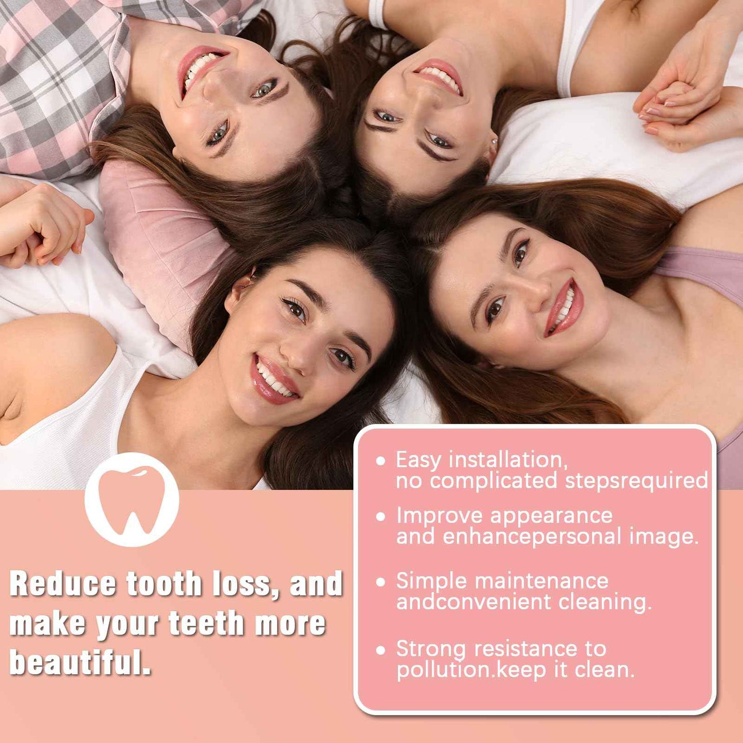 Dentures for Women and Men, Silicone Dentures Upper and Lower, Fix Your Smile at Home Within Minutes, Natural Shade False Teeth & Veneers