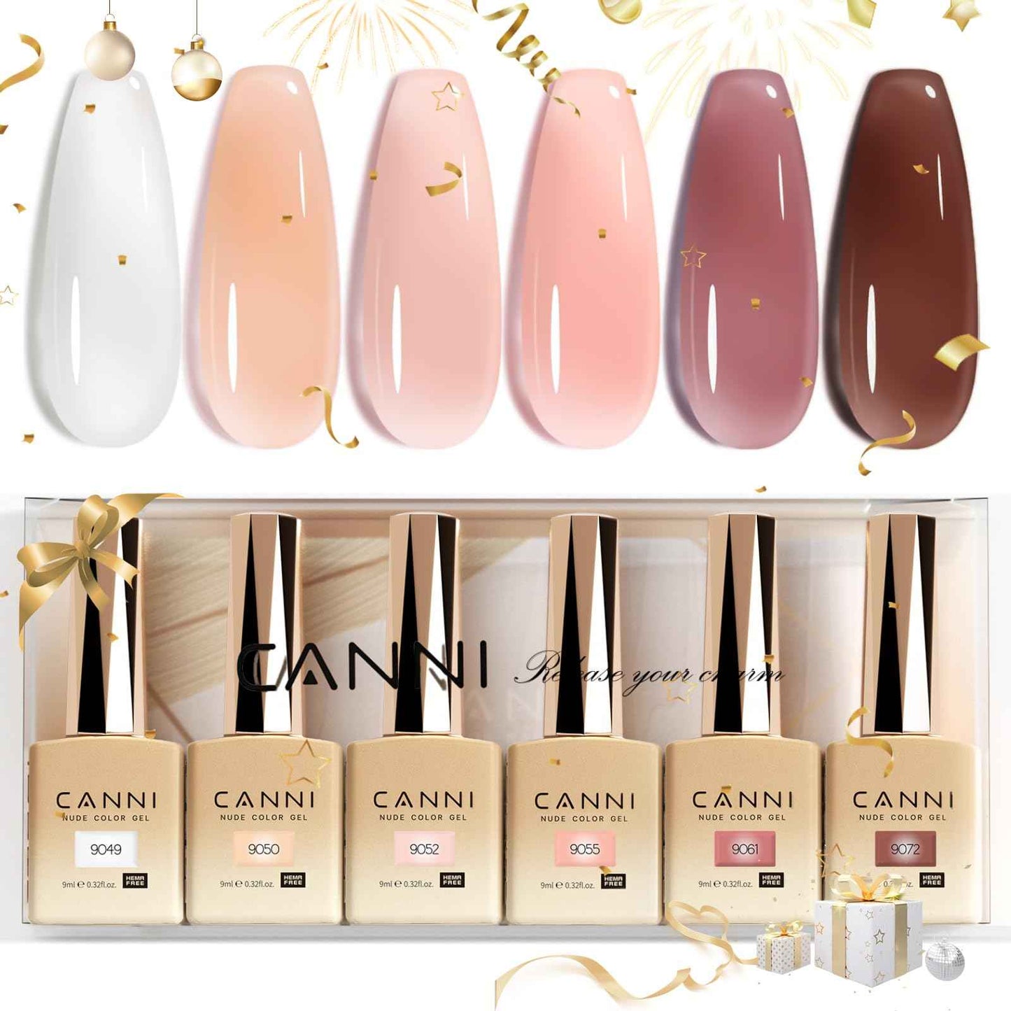 CANNI 6Pcs + 6Pcs Gel Nail Polish Set