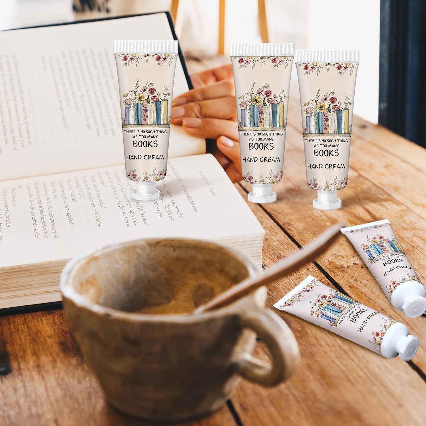 Leelosp 12 Pcs Christmas Hand Cream Mini Book Lover Gift for Women Hand Lotion Travel Size for Dry Cracked Hands Book Club Gifts Bulk Christmas Stocking Stuffer