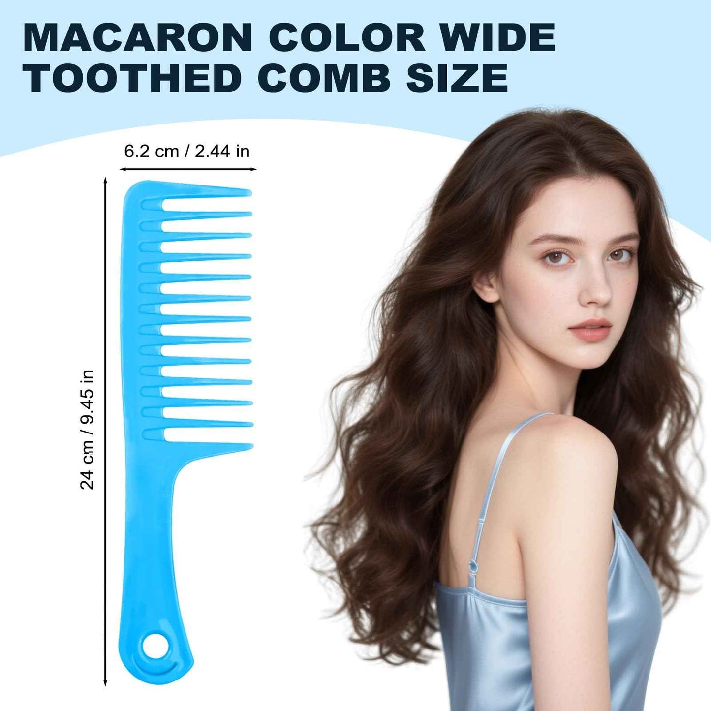 60 PCS Wide Comb for Curly Hair, Large Tooth Comb Can Easily Detangle Wet and Dry Hair knots, Wide Tooth Combs Used for Styling and Daily Care(Pink + Green + Blue + Orange)