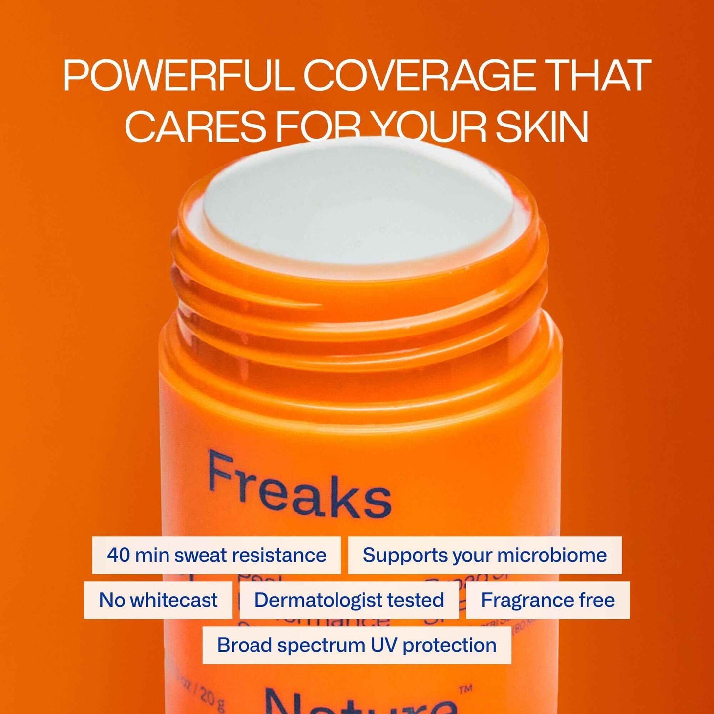 Freaks of Nature Peak Performance Sun Stick SPF 50 | 100% Mineral Sunscreen | Lightweight, 40-Min Water-Resistant | Plant-Based, Eco-Friendly, Reef-Safe, Cruelty-Free | All Skin Types | 0.70 oz