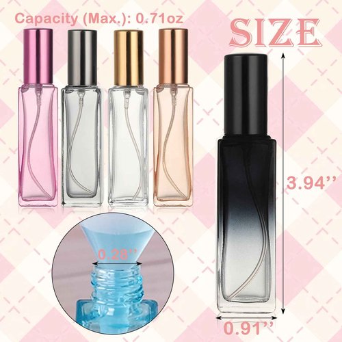 RAMFIYN 20ml Set of 5 Travel Perfume Bottle Refillable Perfume Bottle Travel Cologne Sprayer Mini Perfume Bottle Small Perfume Spray Bottle