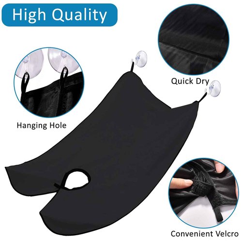 Likeny Beard Bib Beard Apron Gifts for Men Dad Fathers Day Anniversary Valentines Day Stocking Stuffers Christmas Gifts for Him Boyfriend Husband From Daughter Son Beard Trimming Catcher Bib Black