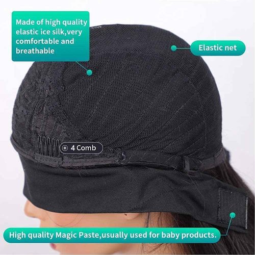 TNICE Headband Wig Human Hair Straight 14 Inch Headband Wigs for Black Women Human Hair Headband Wig Glueless None Lace Front Brazilian Virgin Hair Wigs Natural Color 150% Density