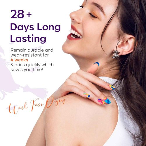 modelones Neon Gel Nail Polish Set, 6 Colors Neon Hot Pink Nail Gel Kit Soak Off Nail Art Gift