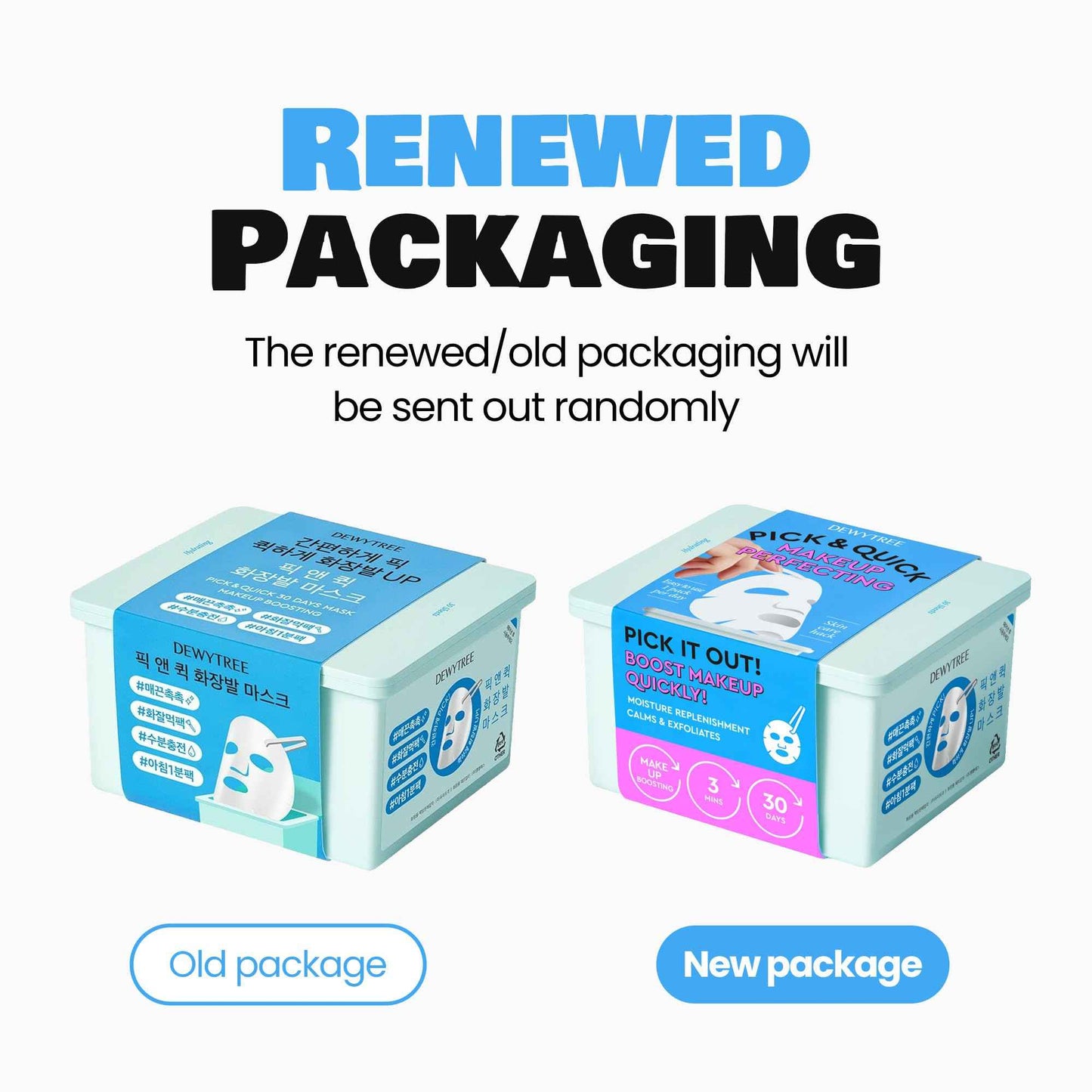 DEWYTREE Pick and Quick Refreshing Aqua Mask 30 Sheets | Moisturizing Sheet Masks for Face w/Hyaluronic Acid | Gentle Korean Sheet Mask Skin Care w/Amino Acids | Hydrating Face Mask Sheets