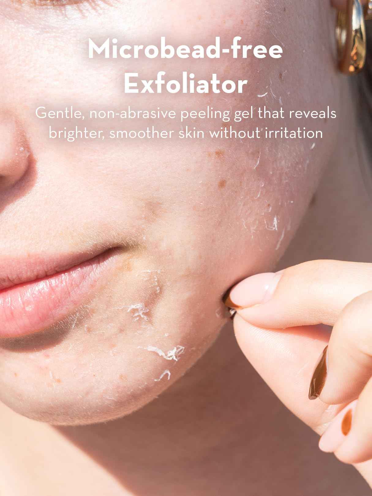 Sonage Gommage Exfoliating Gel – Gentle Gommage Exfoliant for Face | Facial Peeling Gel Removes Dead Skin, Brightens & Smooths | Non-Abrasive Face Exfoliant Scrub | Clean, Vegan Skincare (50 ml)