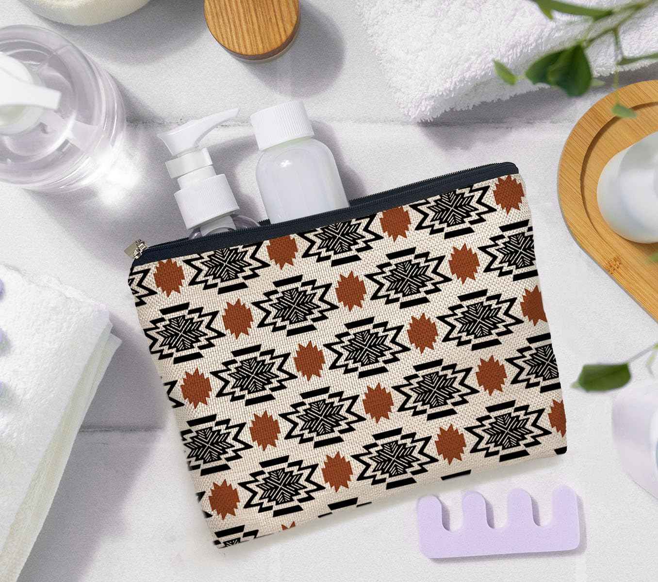 IWXYI Western Makeup Bags With Zipper - Travel Toiletry Gifts For Women