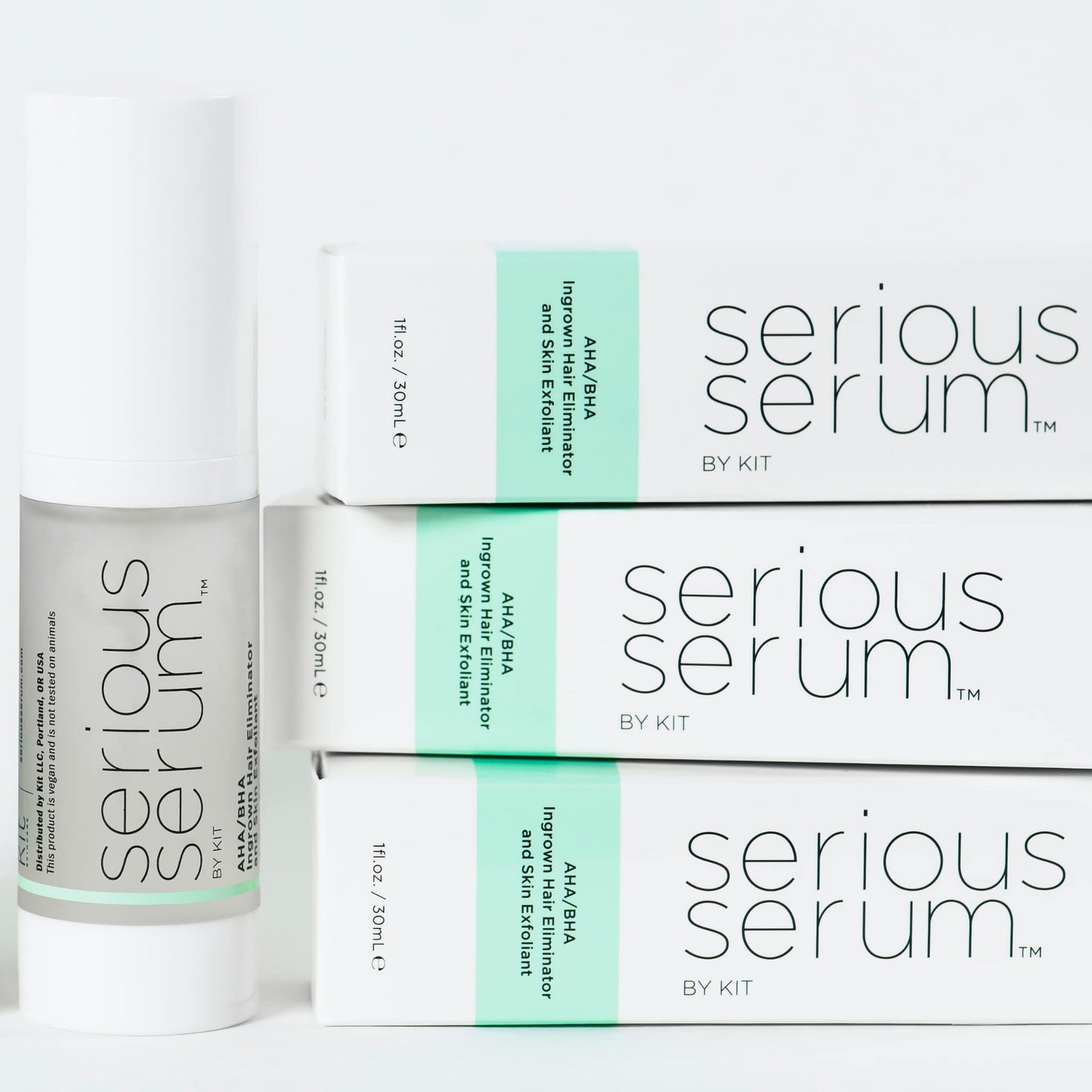 Serious Serum Exfoliating Ingrown Hair Serum – Glycolic, Lactic & Salicylic Acid Formula for Smooth Skin – Razor Bumps, Ingrown Hairs & Razor Burn – Hydrating Formula for Post-Shave & Waxing Care