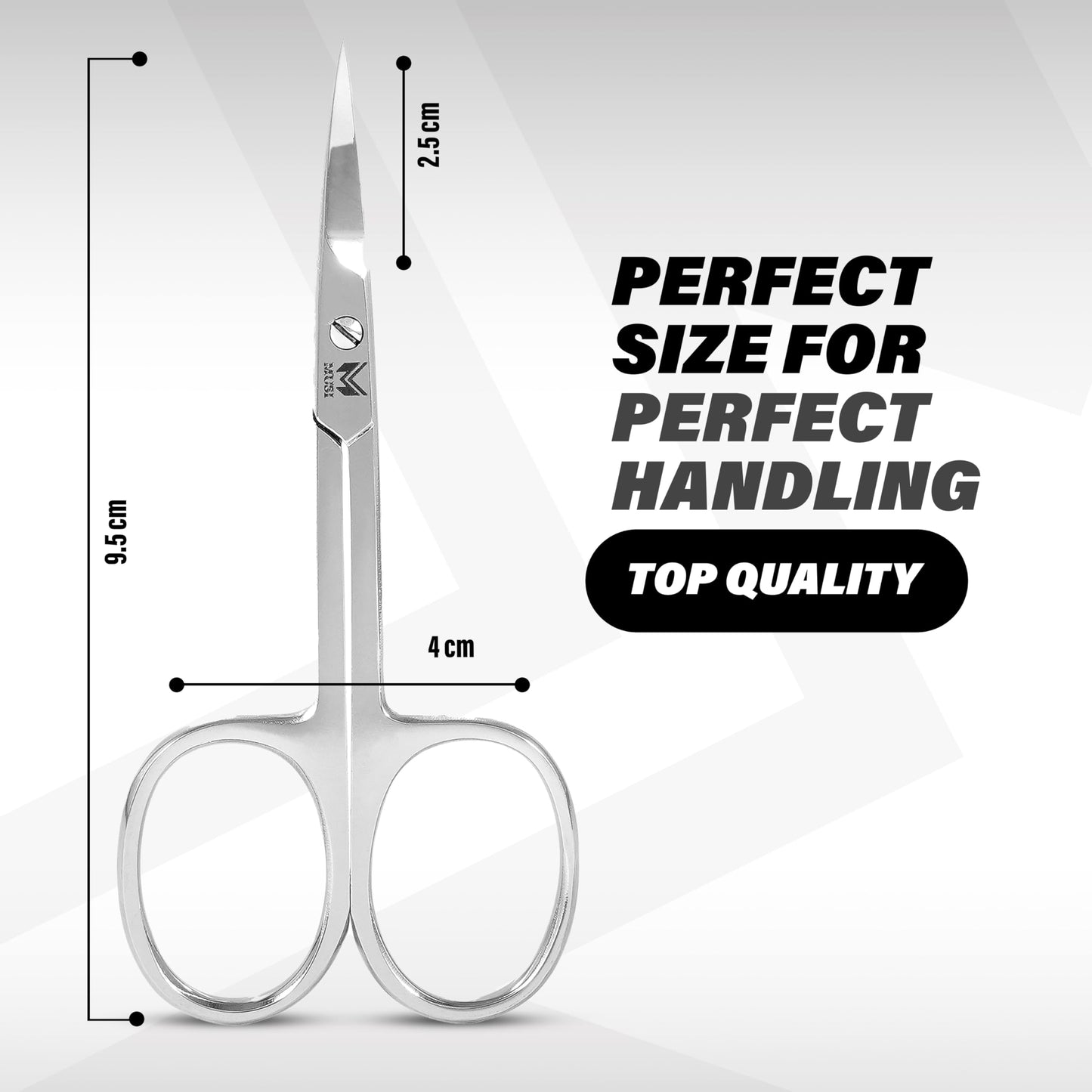 Cuticle Scissors Extra Fine Curved - 3.5” Stainless Steel Grooming Nail Scissors for Women and Men - Small Manicure Beauty Scissors for Toenails, Fingernails, Eyebrows, Facial Hair, Cuticles, Dry Skin