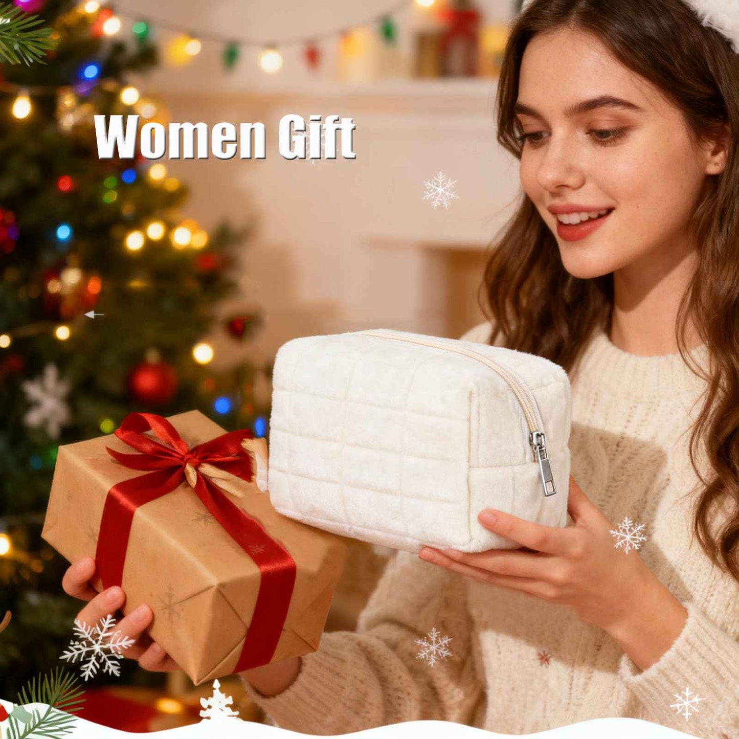 HABUAETY Makeup Cosmetic Bag Small Checkered Pouch Make Up Purse Bag Y2k Accessories