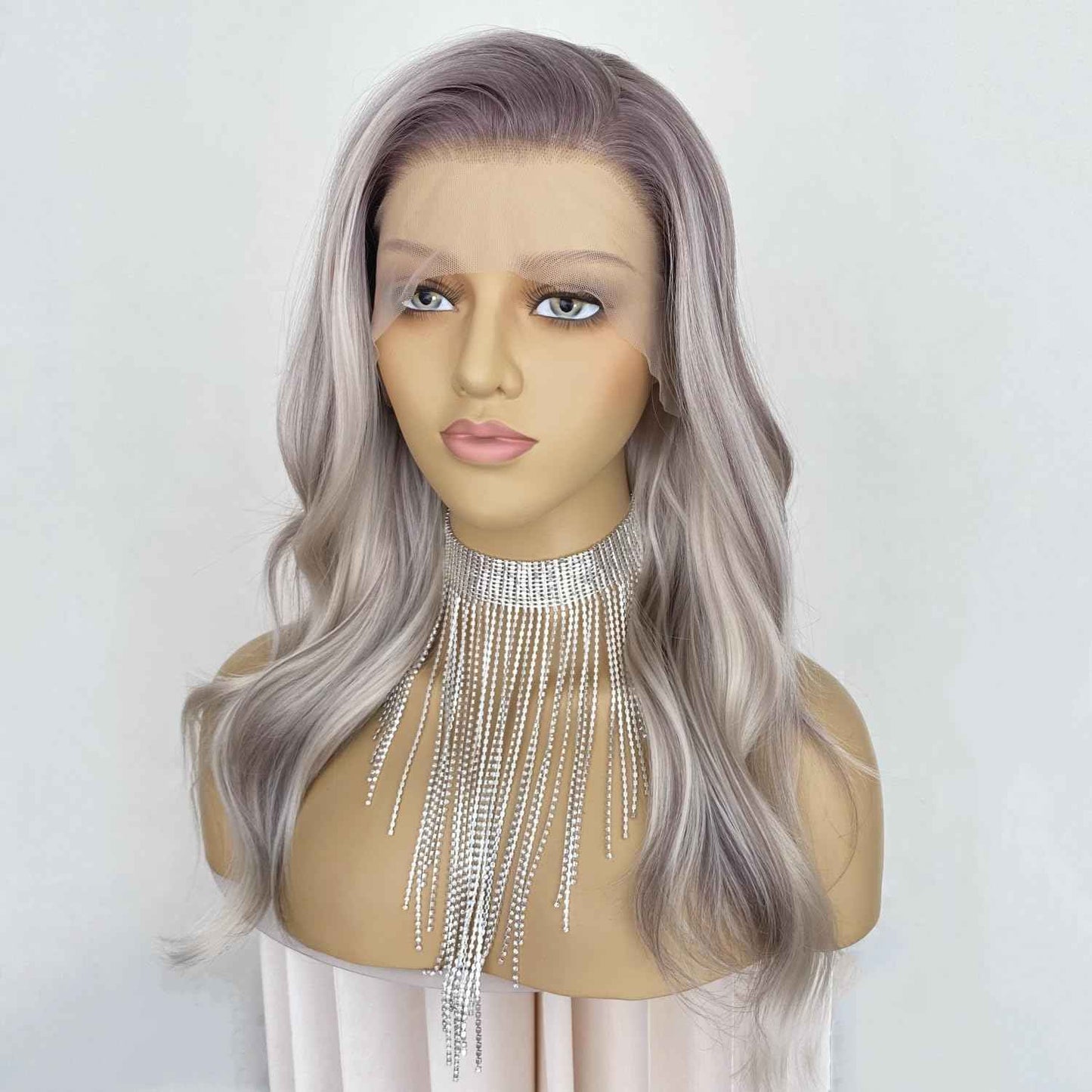 CIMITIKI Highlight Ash Blonde with Brown Colored 13x4 Lace Front Wig Ready to Wear HD Glueless 18Inch Body Wave Pre plucked Natural Hairline for Women