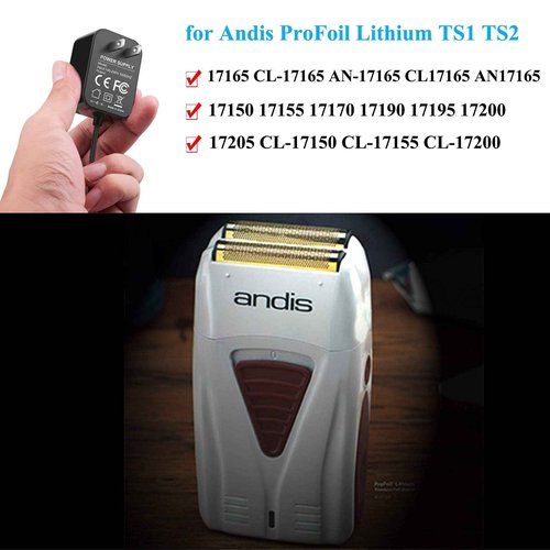 5V Replacement for andis Shaver Charger fits for Andis TS-1 TS-2 17150 17165 17205 17200 foil Shaver, to Replace ZD5C050100USW Z05C050100USW Class 2 Power Cord