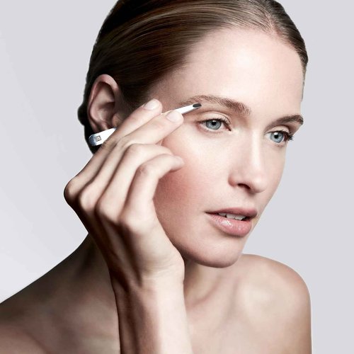 ZWILLING Slant Tweezer (plucking eyebrows, removing splinters, hand-finished, roughened tips), Polished, Silver, 3.5 inch