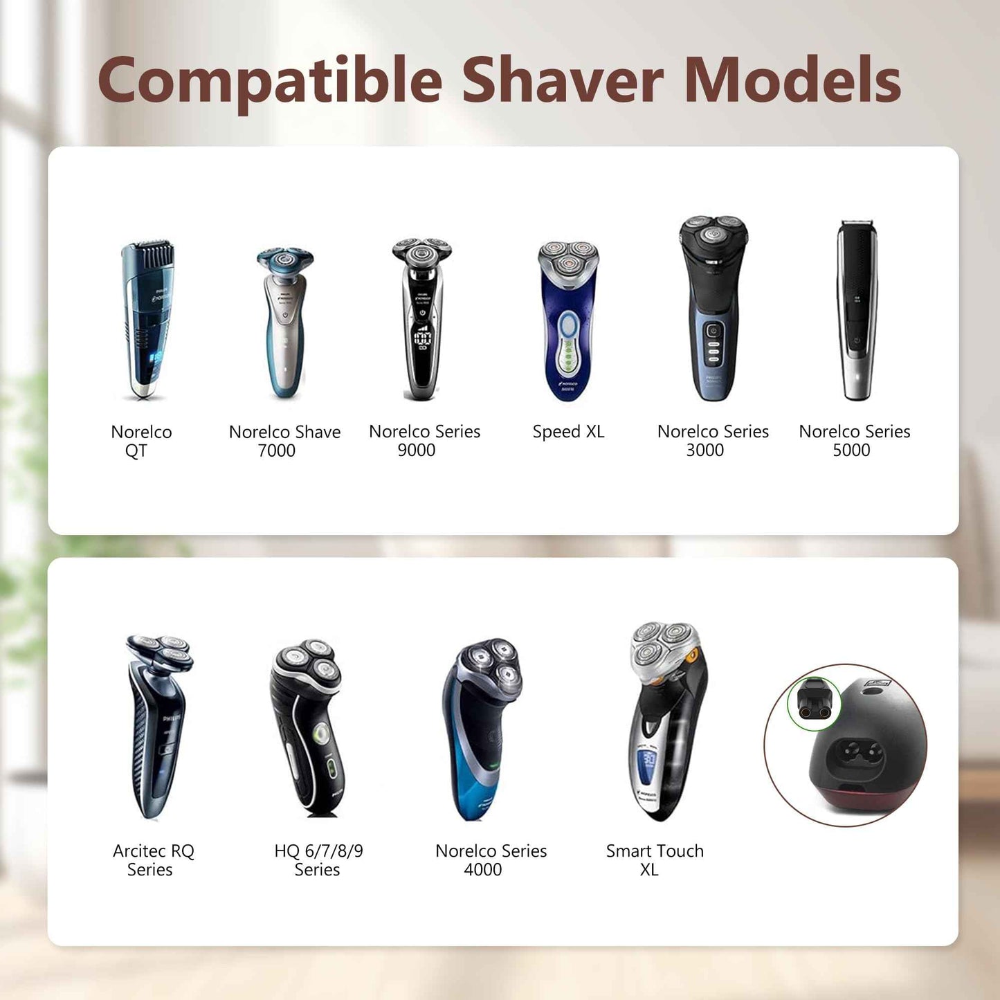 15V Replacement Power Cord for Philips Norelco Shavers & Beard Trimmers - Compatible with HQ8505, 7000, 5000, 3000, 9000 Series, MG5750, MG7750, S1560, OneBlade & More - 3.9FT Charging Adapter