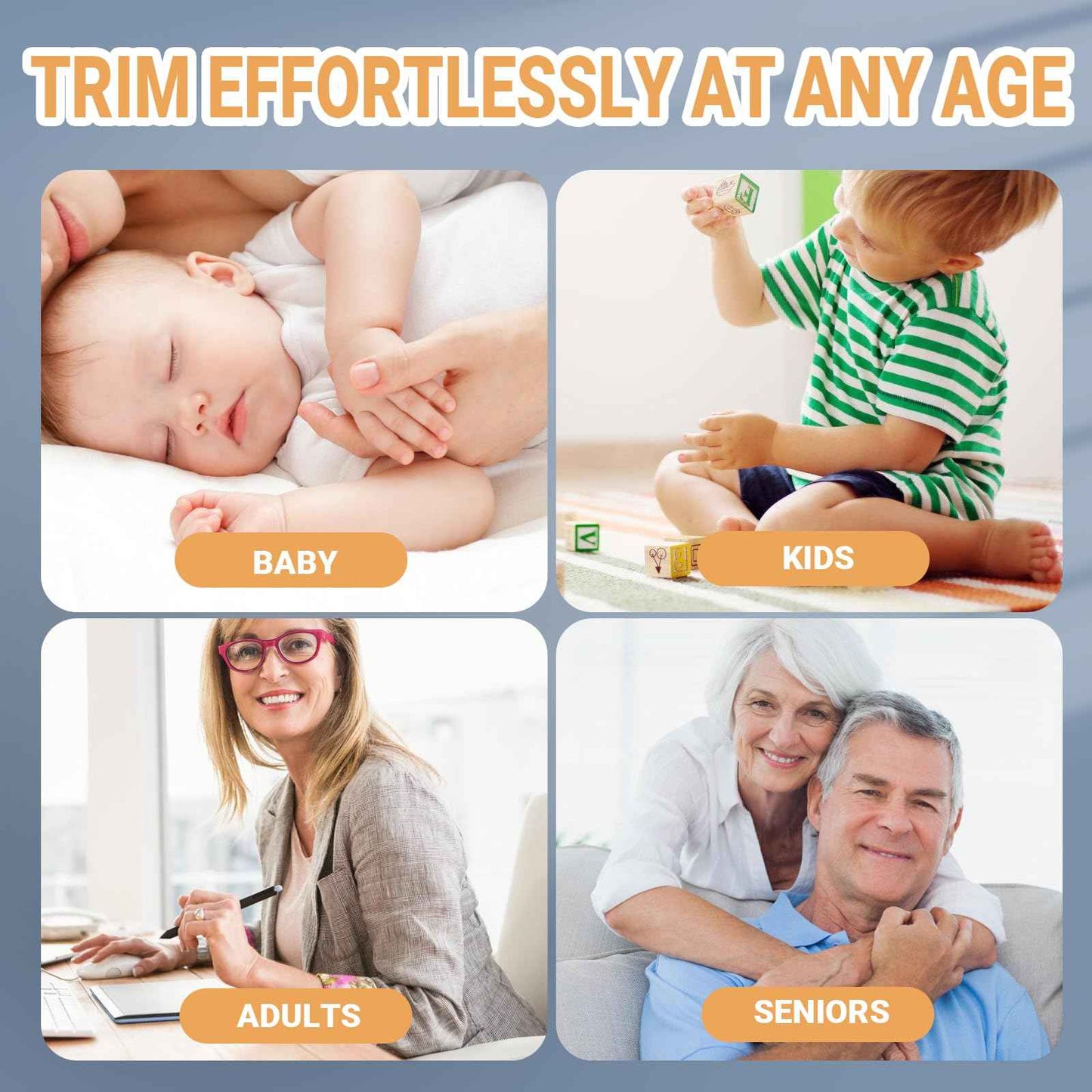 Smart Nail Clipper 3 in 1 Electric Nail Clippers with LED Light Storage and Polishing, for Seniors, Kids