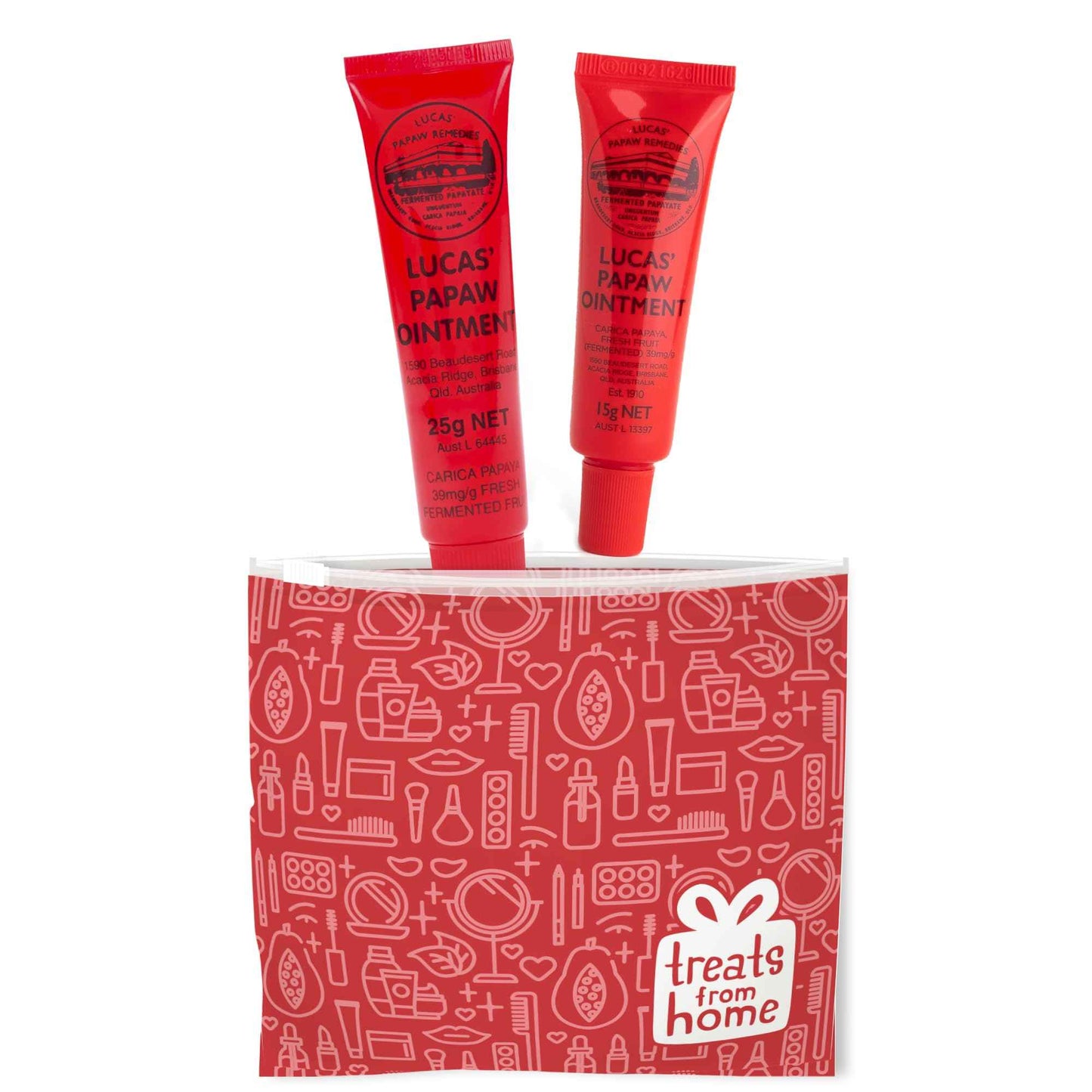 Lucas Pawpaw Lip Ointment, Cream,Ointment for Lips & Dry Skin - Unique All Skin Types, All Gender- Any Season Gift Pack with 15g & 25g tubes of Pawpaw Balm