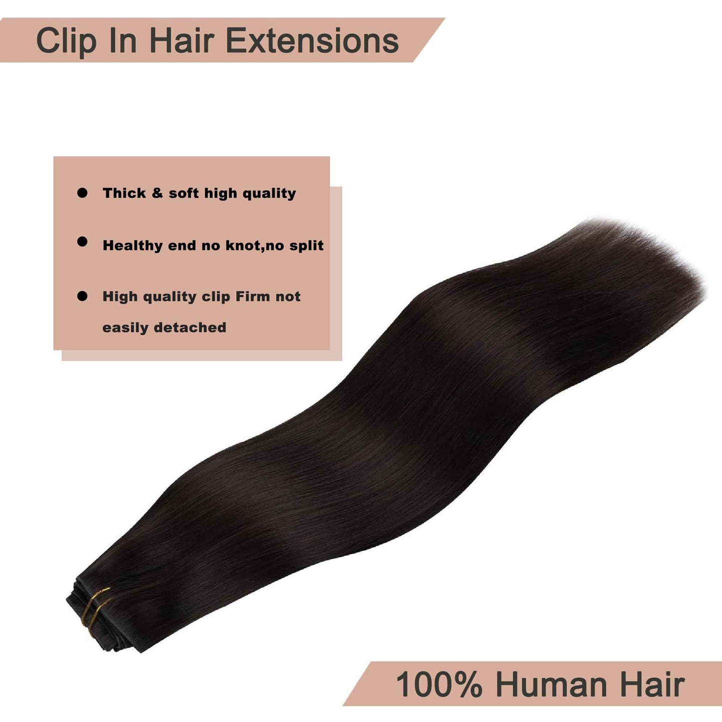 Clip In Hair Extensions Real Human Hair 12Inch 90g 100% Remy Human Hair Extensions Clip Ins Invisible Seamless Straight Human Hair Clip In Extensions 7pcs Double Weft 2#(Black Brown)