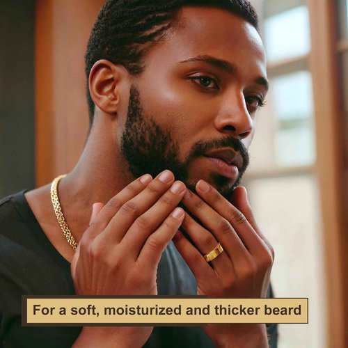 Beard Kit for Black Men: Beard Care Kit w/Balm, Oil & Vitamin Spray, All-Natural Ingredients for Men Grooming and Care, Ideal Fathers Day Birthday & Valentines Day Gifts for Him
